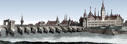 Dresdner Brücke und Residenzschloss um 1560