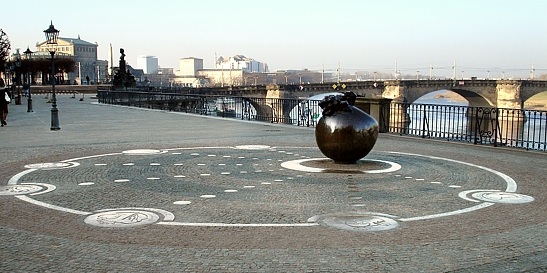Sieben-Bastionen-Plastik auf der Brühlschen Terrasse