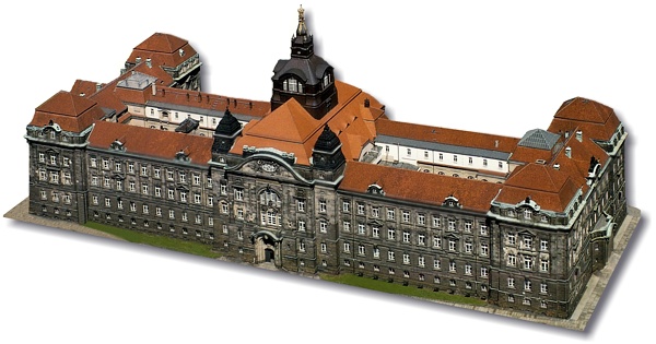 Gesamtministerium (Modell) von S&uuml;dosten gesehen