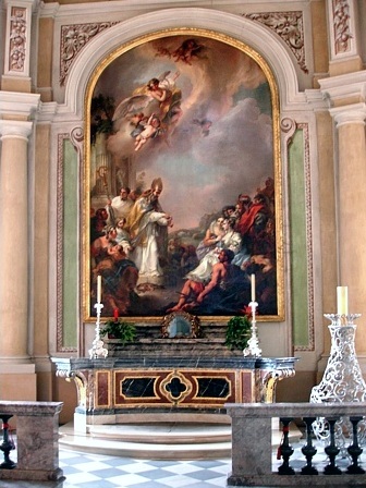 Altarbild Predigt des hl.Benno in der Bennokapelle der Kathedrale St.Trinitatis