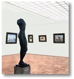 Ein Ausstellungsraum der Galerie Neue Meister nach der Renovierung