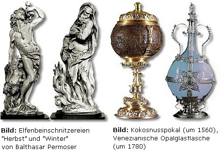 Balthasar Permoser - Elfenbeinschnitzereien Herbst und Winter