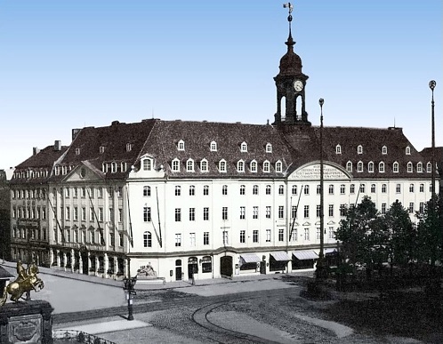 Neust&auml;dter Rathaus um 1900