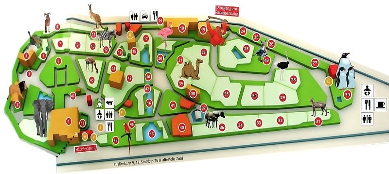 Plan des Dresdner Zoos