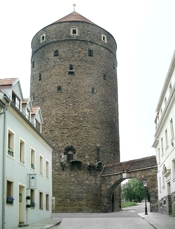 Donatsturm an der östlichen Freiberger Stadtmauer