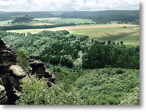 Schrammsteinaussicht nach Süden