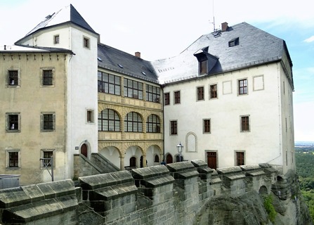 Georgenburg der Festung Königstein von Nordosten