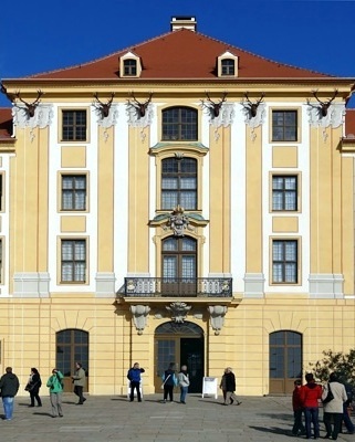 Eingang des Barockschlosses Moritzburg
