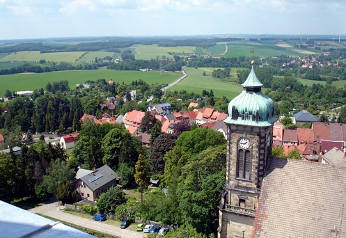 Aussicht von der Burg Stolpen nach Nordwesten