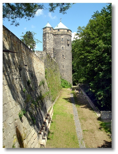 Südseite der Burg Stolpen mit Coselturm