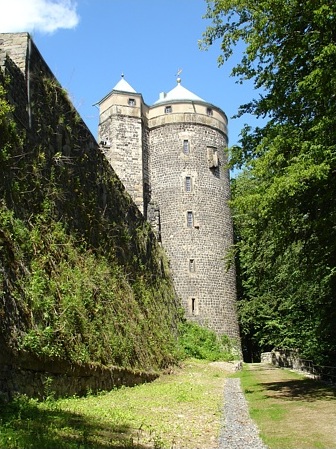 Südseite der Burg Stolpen mit Coselturm