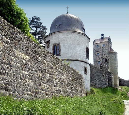 Nordseite des Schösserturms der Burg Stolpen