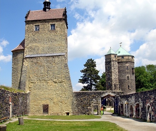 Westseite des Seigerturms der Burg Stolpen