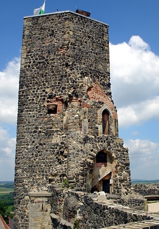 Siebenspitzenturm der Burg Stolpen