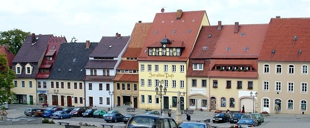 Nordseite des Marktplatzes Stolpen