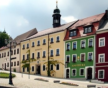 Westseite des Marktplatzes Stolpen